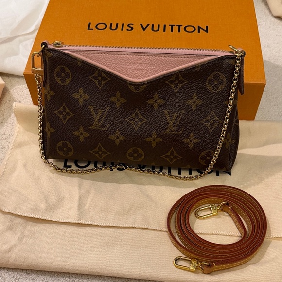 Louis Vuitton Monogram Pallas Clutch PINK - Picture 1 of 9